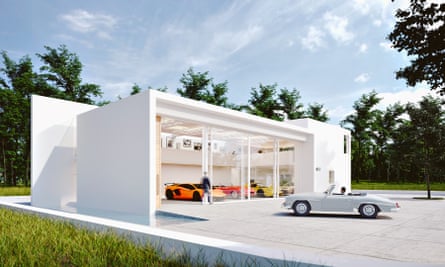 Luxury cars ‘should be kept in an environment where you can show them at their best’ – such as this bespoke garage – says Clark.