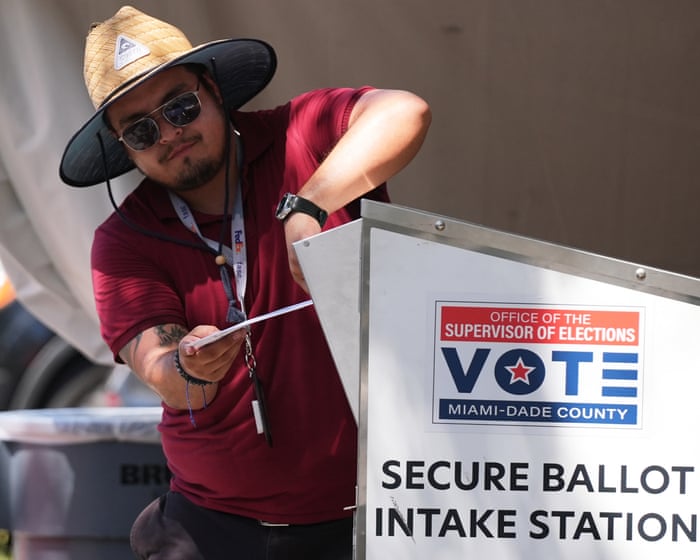 Florida, Wyoming and Alaska hold primary elections; California voters to select successor for Eric Swalwell’s seat – live