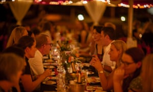 A dinner at the 2019 Somerset Storyfest.