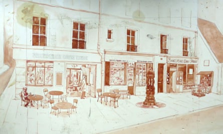 Sketches of the proposed cafe drawn by James King, a writer in residence, in the 1980s.