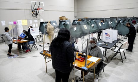 Voters cast ballots in Houston, Texas, in October 2020. 