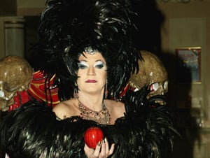 Lily Savage dressed as the wicked queen at a photocall for Snow White and the Seven Dwarfs, at The Victoria Palace Theatre in 2004