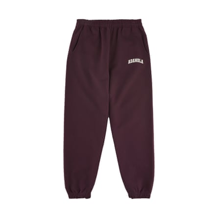 Adanola Varsity Sweatpants – Dark Cherry/marshmallow White