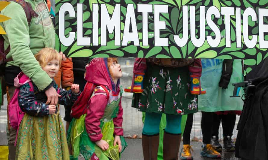 Protesters at the Cop26 conference last month.