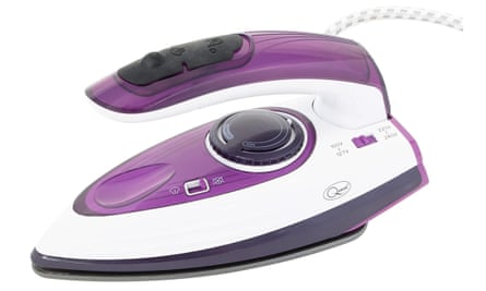 A white and purple iron