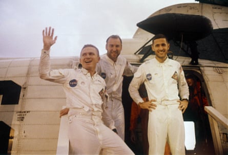 L-R: Apollo 8 astronauts Frank Borman, James Lovell and William Anders, who became the first humans to escape Earth’s gravity.