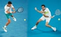 Novak Djokovic and Daniil Medvedev