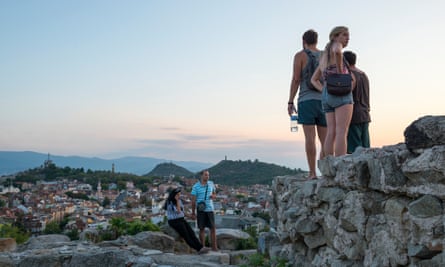 People at Nebet Tepe hill in Plovdiv