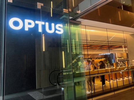 An Optus shop in Sydney