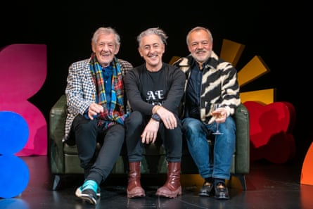 Free spirits … Ian McKellen, Alan Cumming and Graham Norton.