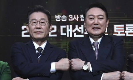 South Korean leading presidential candidates Lee Jae-myung and Yoon Suk-yeol