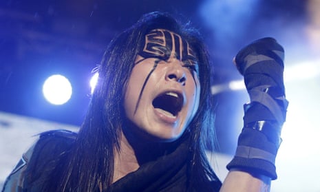 Freddy Lim performing with Chthonic in 2015.