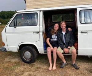 Charlotte campervanning in Suffolk