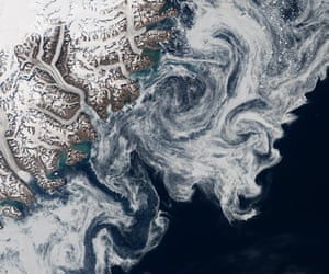 Arctic sea ice in the Denmark Strait on the east coast of Greenland