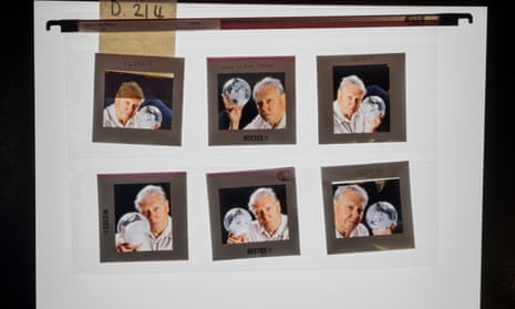 ‘The archive is a treasure’; publicity shots for the programme State of the Planet with David Attenborough.