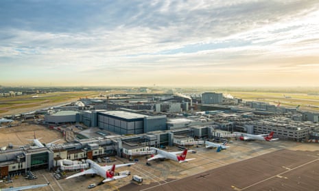 BA and Virgin Atlantic planes at London’s Heathrow airport