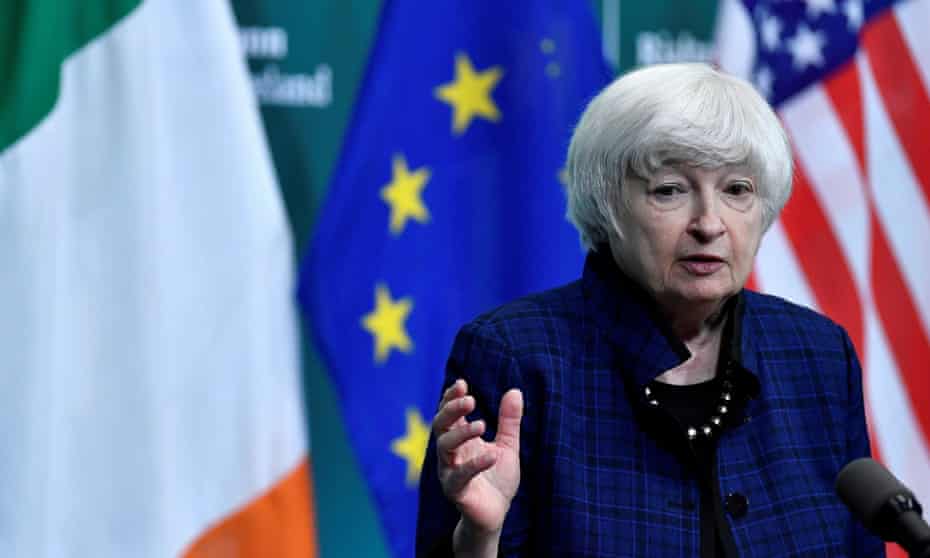 Janet Yellen in Dublin on Monday. She said Ireland would remain one of the best places in the world for multinational companies to invest in.