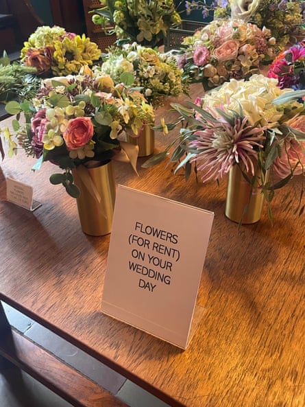 Flowers for rent in Copenhagen city hall.