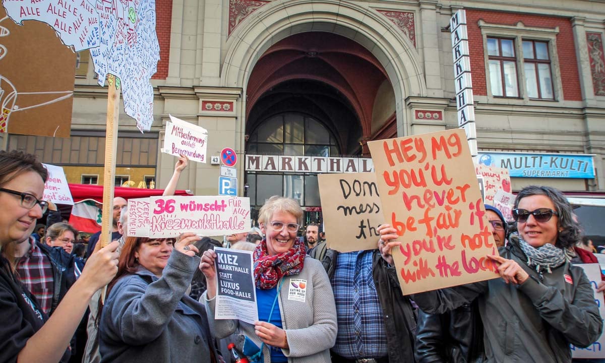 Berlin Anti Gentrification Activists Fight To Keep The Local Aldi Cities The Guardian