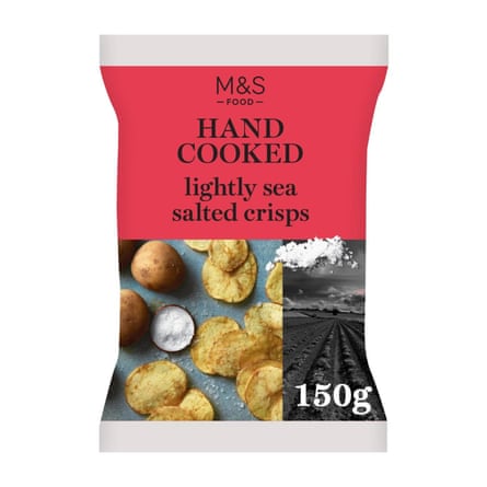 M&S hand-cooked lightly sea salted crisps