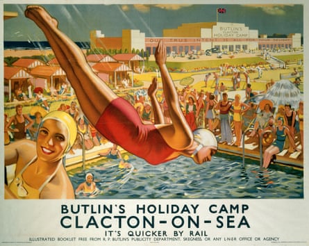 A contemporary railway advert for Butlin’s