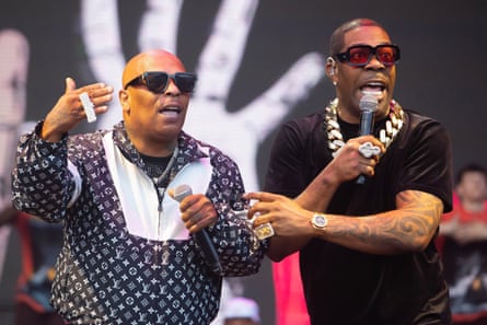 Busta Rhymes (right) with Spliff Star.