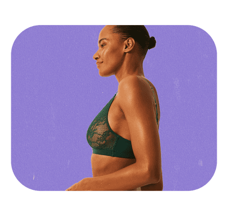 Stripe & Stare Alpine Green Eco Lace Triangle Bra