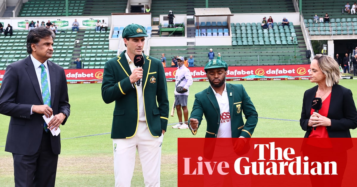 South Africa v Australia: second men’s cricket Test, day one – live