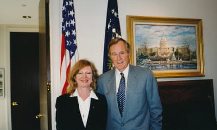 Cate Haste with George HW Bush