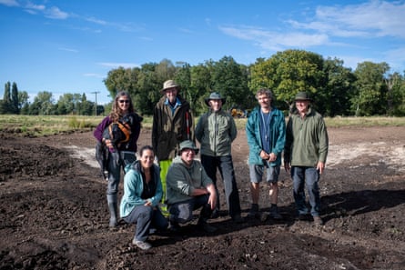 Prof Carl Sayer and team near East Harling, Norfolk