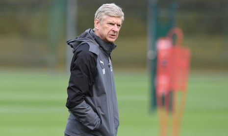 Manager Arsène Wenger pictured during an Arsenal training session this week.