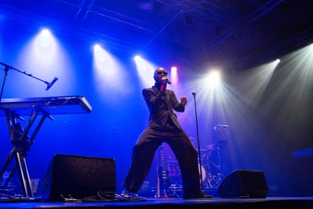 Nakhane on stage at London’s Purcell Room, as part of Nile Rodgers’ Meltdown in 2019