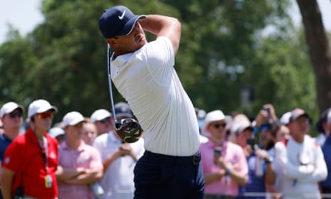 Brooks Koepka is in trouble in the early stages of his round.
