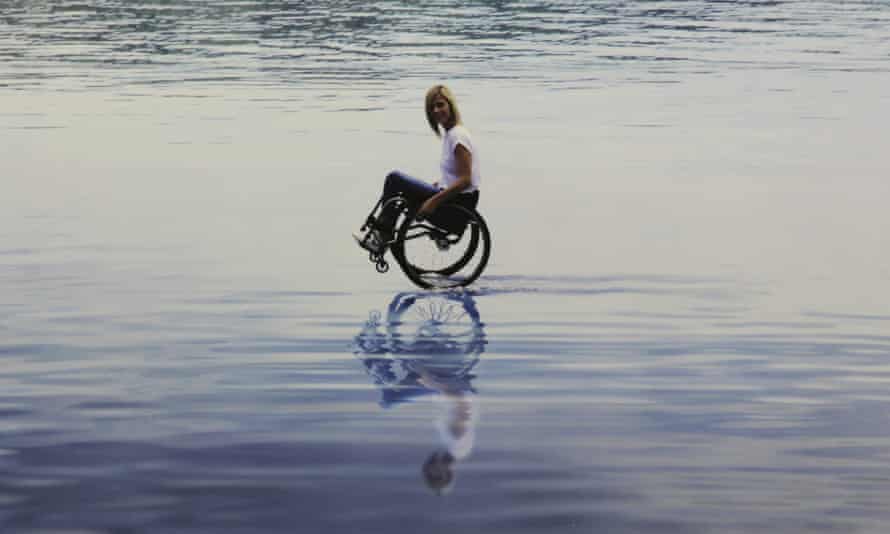 Paralympian Edith Wolf-Hunkeler in Maurizio Cattelan's work.