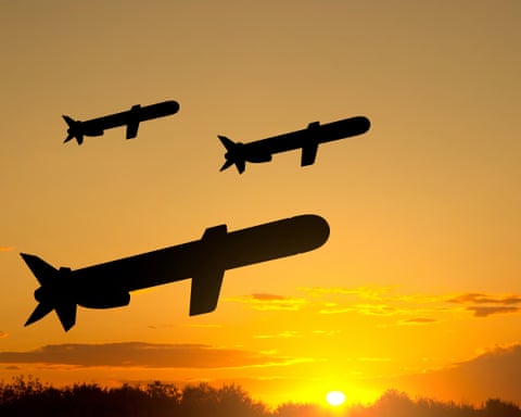 Tomahawk missiles in flight