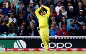 Aaron Finch catches out Isuru Udana.