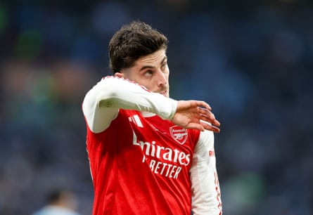 Kai Havertz looks dejected.