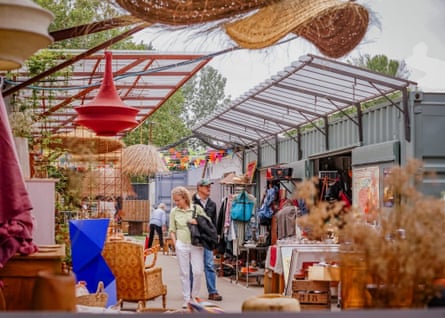 Thrift stalls in Lyon, France
