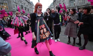 Extinction Rebellion’s Fashion: Circus of Excess event in London aimed to highlight the wasteful and disposable nature of the fashion industry.