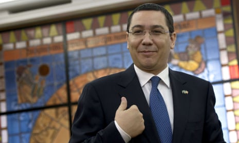 The Romanian prime minister, Victor Ponta, at the government headquarters in Bucharest on 9 June.