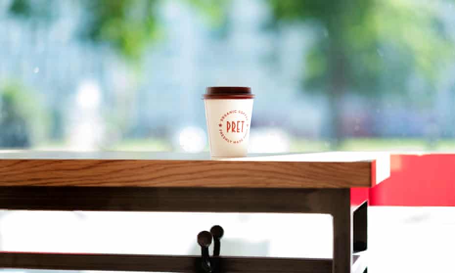 A cup of coffee at Pret a Manger