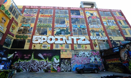 The 5Pointz factory in Queens, New York, before it was painted over.