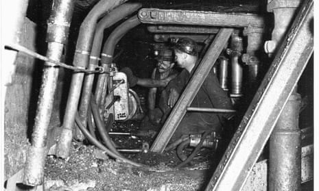 Miners in Kilmersdon colliery in Somerset in 1962