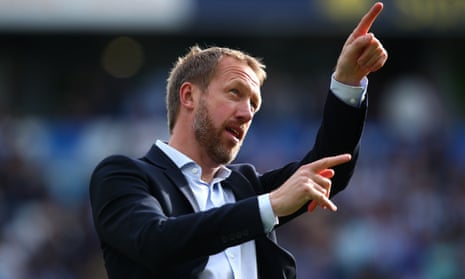 Graham Potter pictured after Brighton’s game at home to West Ham in May.