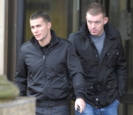 Steven Lyons and William Paterson in black jackets at the high court in Glasgow