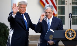 Donald Trump y Jerome Powell, presidente de la Reserva Federal, en la Casa Blanca el 2 de noviembre de 2017.