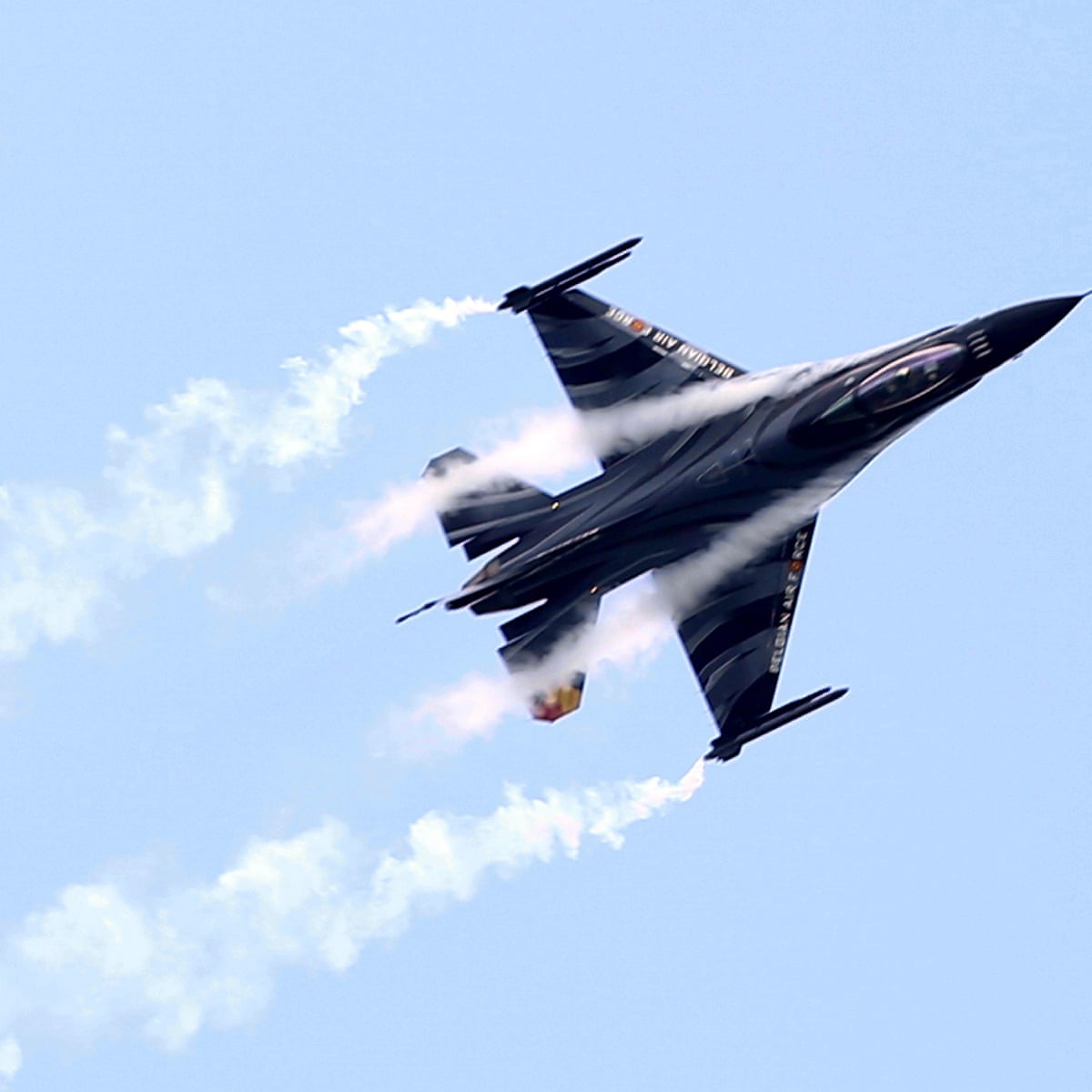 Fighter Pilot Rescued From High Voltage Power Line After Crash In France France The Guardian