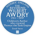 Blue plaque dedicated to Awdry