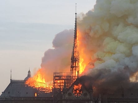 Notre Dame ablaze in 2019.