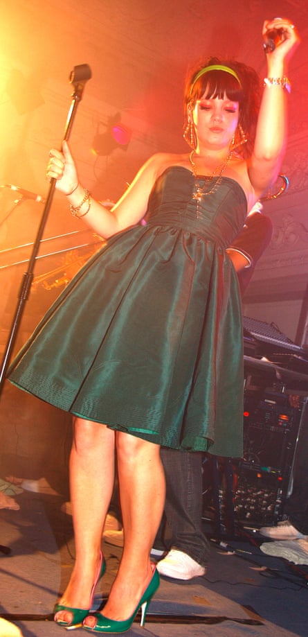 Lily Allen on stage in 2006